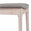 Pemberly Row Solid Wood Dining Chair with Padded Seat in Antique White/Beige