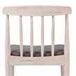 Pemberly Row Solid Wood Dining Chair with Padded Seat in Antique White/Beige