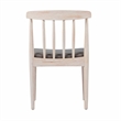 Pemberly Row Solid Wood Dining Chair with Padded Seat in Antique White/Beige