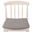 Pemberly Row Solid Wood Dining Chair with Padded Seat in Antique White/Beige