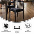 Pemberly Row Solid Wood Dining Chair with Padded Seat in Black