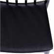 Pemberly Row Solid Wood Dining Chair with Padded Seat in Black