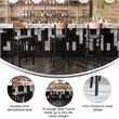 Pemberly Row Metal Barstool with Seat and Wood Boomerang Back in Gray/Natural