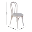 Pemberly Row Wood Stackable Dining Chair with Fixed Floor Glides - White Wash
