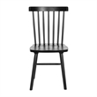 Pemberly Row Windsor Solid Wood Spindle Back Dining Chairs in Black Set of 2