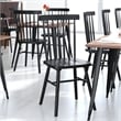 Pemberly Row Windsor Solid Wood Spindle Back Dining Chairs in Black Set of 2