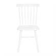 Pemberly Row Windsor Solid Wood Spindle Back Dining Chairs in White Set of 2