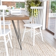 Pemberly Row Windsor Solid Wood Spindle Back Dining Chairs in White Set of 2