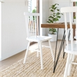 Pemberly Row Windsor Solid Wood Spindle Back Dining Chairs in White Set of 2