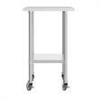 Pemberly Row 24x36 Stainless Steel 18 Gauge Work Table with Undershelf & Casters