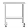 Pemberly Row 24x36 Stainless Steel 18 Gauge Work Table with Undershelf & Casters