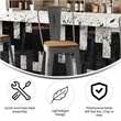 Pemberly Row Indoor Bar Stool with Poly Resin Colorful Seat in Silver/Teak