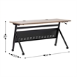 Pemberly Row Nesting Flip Training Table with Steel Frame and Y-Legs