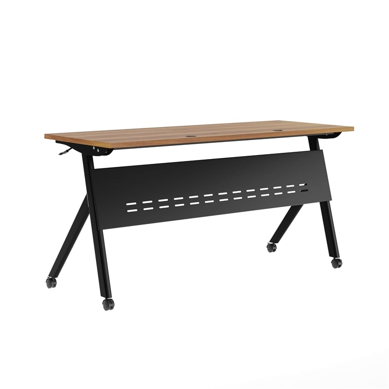Pemberly Row Nesting Flip Training Table with Steel Frame and Y-Legs