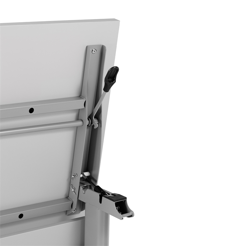 Pemberly Row Nesting Flip Training Table with Steel Frame and T-Legs in Gray