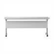 Pemberly Row Nesting Flip Training Table with Steel Frame and T-Legs in Gray