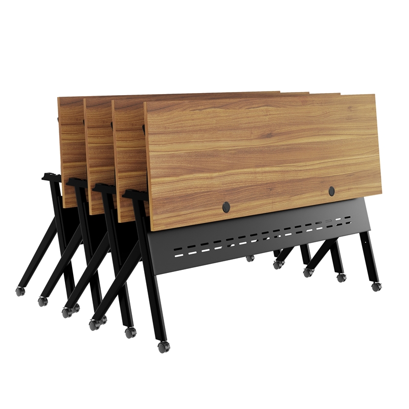 Pemberly Row Nesting Flip Training Table with Steel Frame and Y-Legs