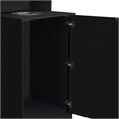 Pemberly Row 32 Gallon Wood Tray Top Trash Enclosure with Drop Hole in Black