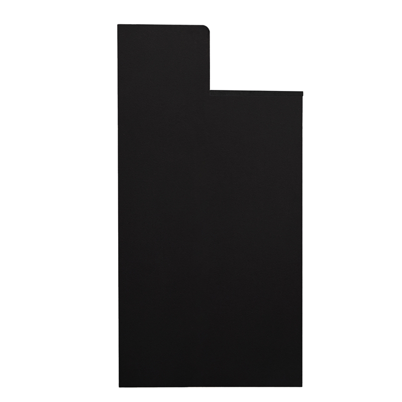 Pemberly Row 32 Gallon Wood Tray Top Trash Enclosure with Drop Hole in Black