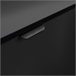 Pemberly Row 32 Gallon Wood Tray Top Trash Enclosure with Drop Hole in Black