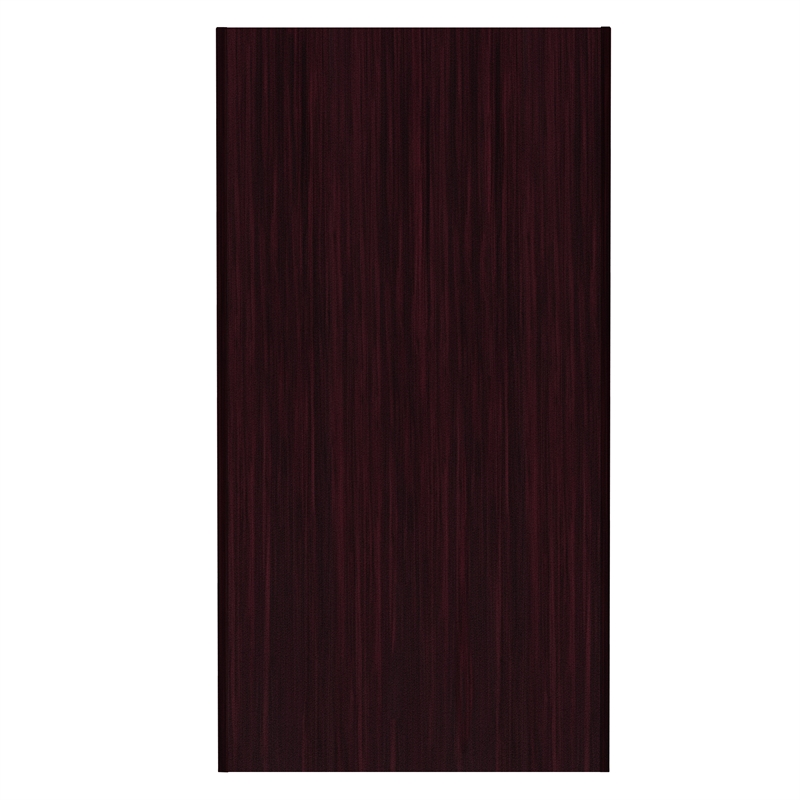 Pemberly Row 32 Gallon Wood Tray Top Trash Enclosure with Drop Hole in Mahogany
