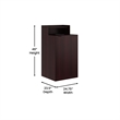 Pemberly Row 32 Gallon Wood Tray Top Trash Enclosure with Drop Hole in Mahogany