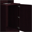 Pemberly Row 32 Gallon Wood Tray Top Trash Enclosure with Drop Hole in Mahogany