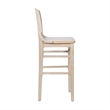 Pemberly Row School House Back Antique White Wood Restaurant Barstool
