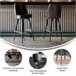Pemberly Row Metal Bar Stool with Swivel Bucket Seat and Footrest in Dark Brown