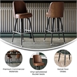Pemberly Row Metal Bar Stool with Swivel Bucket Seat and Footrest