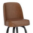 Pemberly Row Metal Bar Stool with Swivel Bucket Seat and Footrest