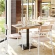 Pemberly Row Solid Wood Dining Chair with White Frame in Antique White