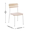 Pemberly Row Solid Wood Dining Chair with White Frame in Antique White
