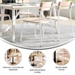 Pemberly Row Solid Wood Dining Chair with White Frame in Antique White