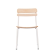 Pemberly Row Solid Wood Dining Chair with White Frame in Antique White