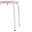 Pemberly Row Solid Wood Dining Chair with White Frame in Antique White