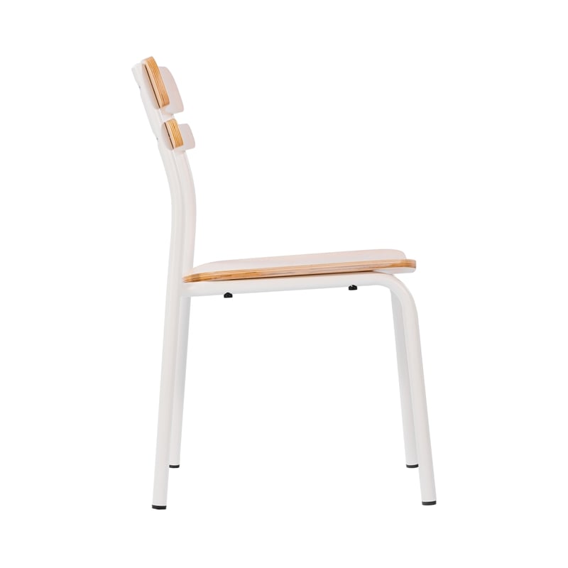 Pemberly Row Solid Wood Dining Chair with White Frame in Antique White