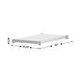 Pemberly Row Galvanized Steel Adjustable Add-On Work Table Lower Shelf