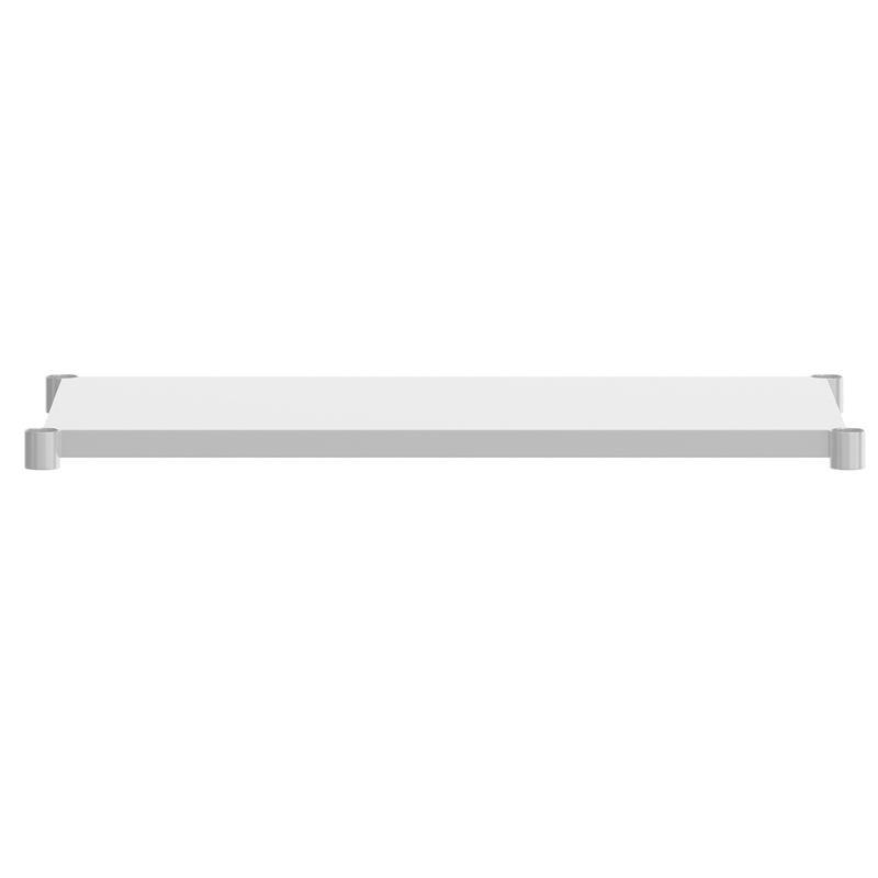 Pemberly Row Galvanized Steel Adjustable Add-On Work Table Lower Shelf