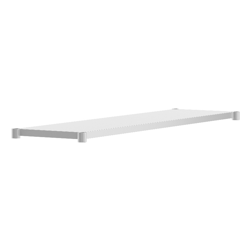Pemberly Row Galvanized Steel Adjustable Add-On Work Table Lower Shelf