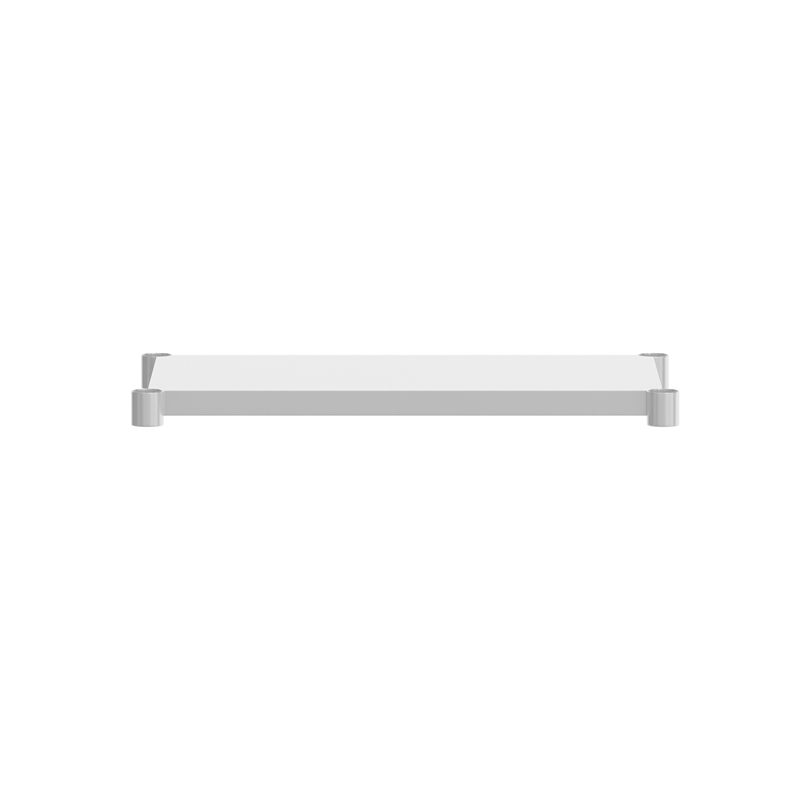 Pemberly Row Galvanized Steel Adjustable Add-On Work Table Lower Shelf