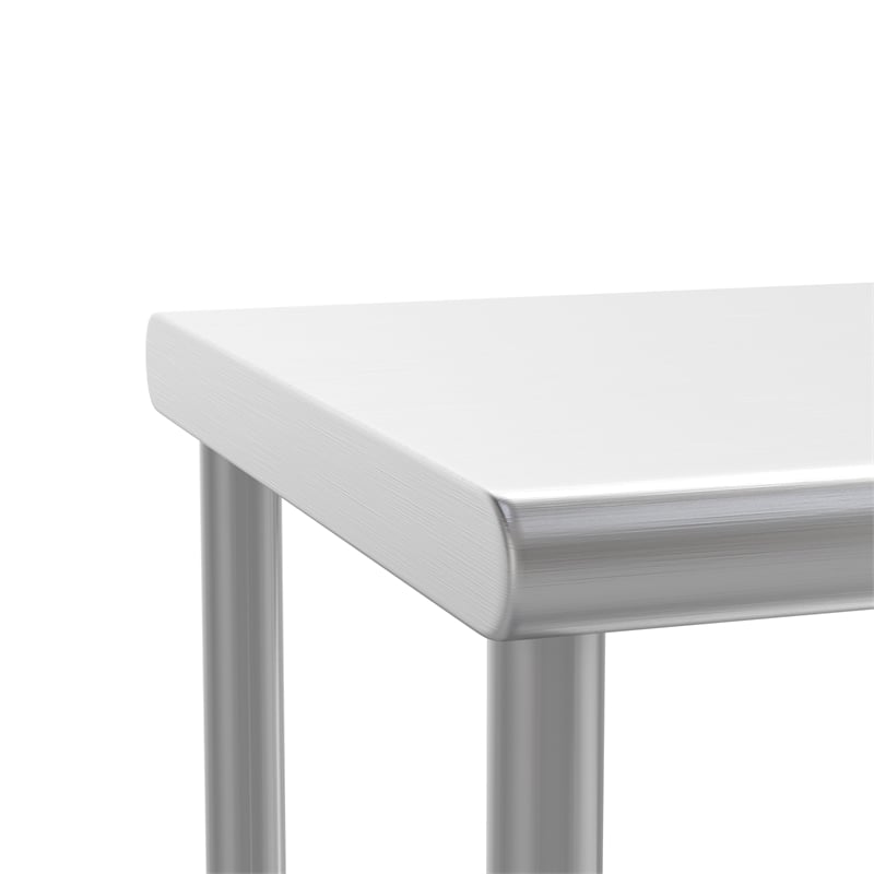 Pemberly Row NSF Certified Stainless Steel Kitchen Double Overshelf