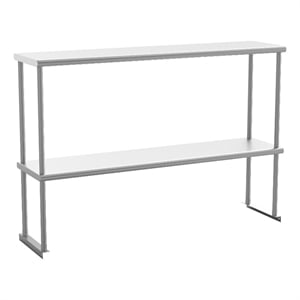 Pemberly Row NSF Certified Stainless Steel Kitchen Double Overshelf