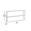 Pemberly Row NSF Certified Stainless Steel Kitchen Double Overshelf
