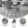 Pemberly Row Heavy Duty Gray Vinyl Padded Stack Chair with 550 lb Capacity
