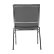 Pemberly Row Heavy Duty Gray Vinyl Padded Stack Chair with 550 lb Capacity