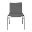 Pemberly Row Heavy Duty Gray Vinyl Padded Stack Chair with 550 lb Capacity