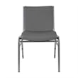 Pemberly Row Heavy Duty Gray Vinyl Padded Stack Chair with 550 lb Capacity