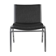 Pemberly Row Big and Tall 1000 lb Rated Black Vinyl Padded Stack Chair