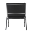 Pemberly Row Big and Tall 1000 lb Rated Black Vinyl Padded Stack Chair